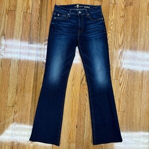 7 For All Mankind Dark Indigo Boot Cut Jeans